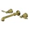 Kingston Brass Roman Tub Faucet, Antique Brass, Wall Mount KS7023NL - alternate 1